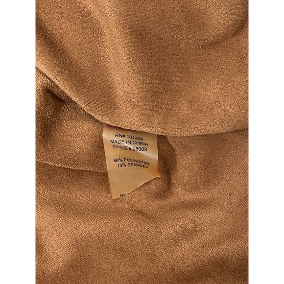 Soft Surroundings Faux Suede Duster Jacket Brown Long Open Front Cardigan SZ XS - Picture 8 of 9